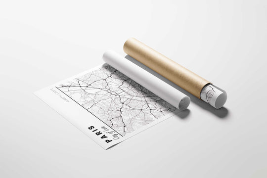 safe delivery sturdy carboard tube city map print