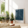 PARIS Map Poster - Modern and design City Print - Mappora