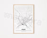 NIMES Map Poster - Modern City Map Artwork