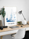 LE HAVRE Map Poster - Classic Black and White City Print - Mappora