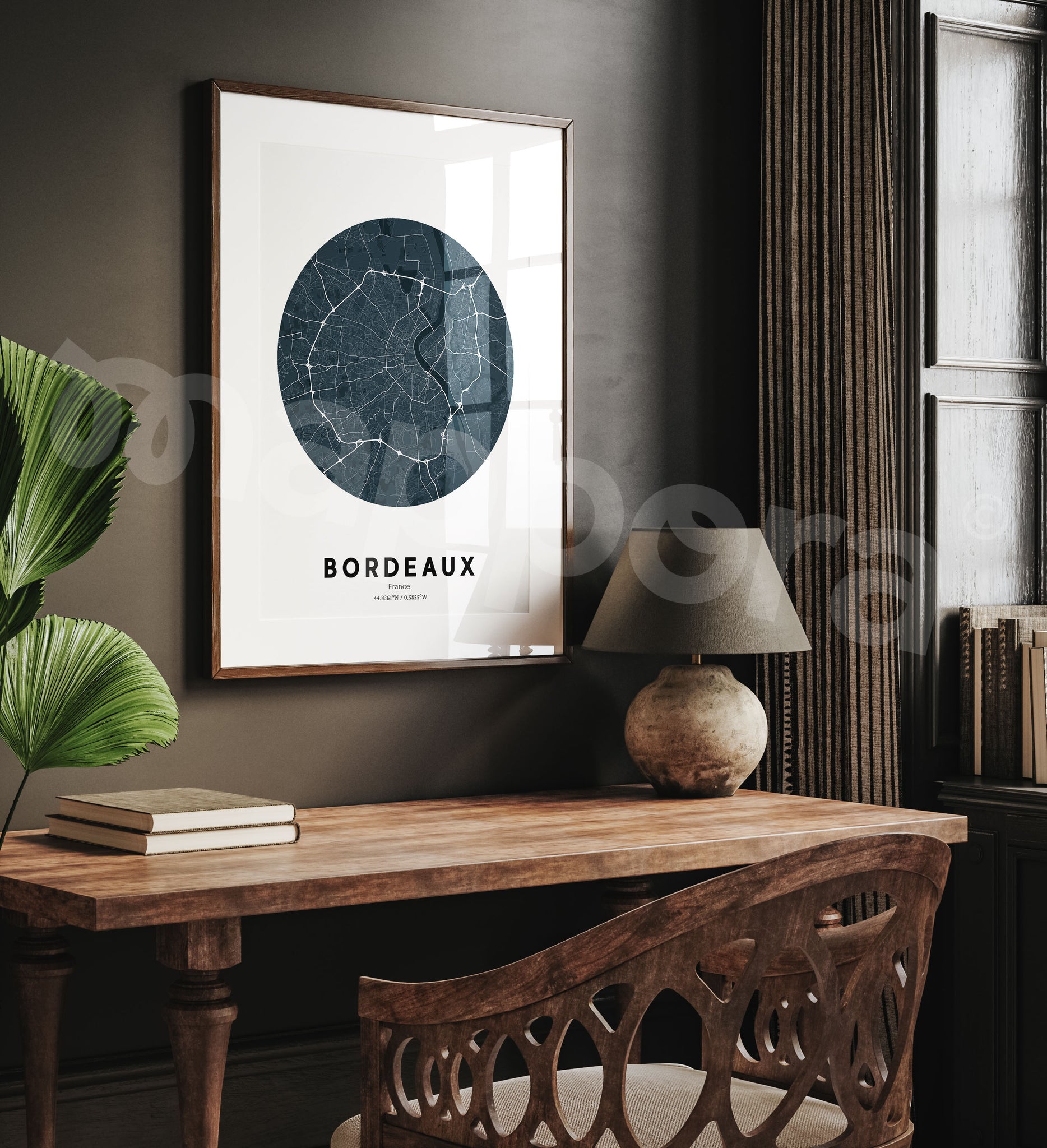 BORDEAUX Map Poster - Vintage Style City Art Print - Mappora