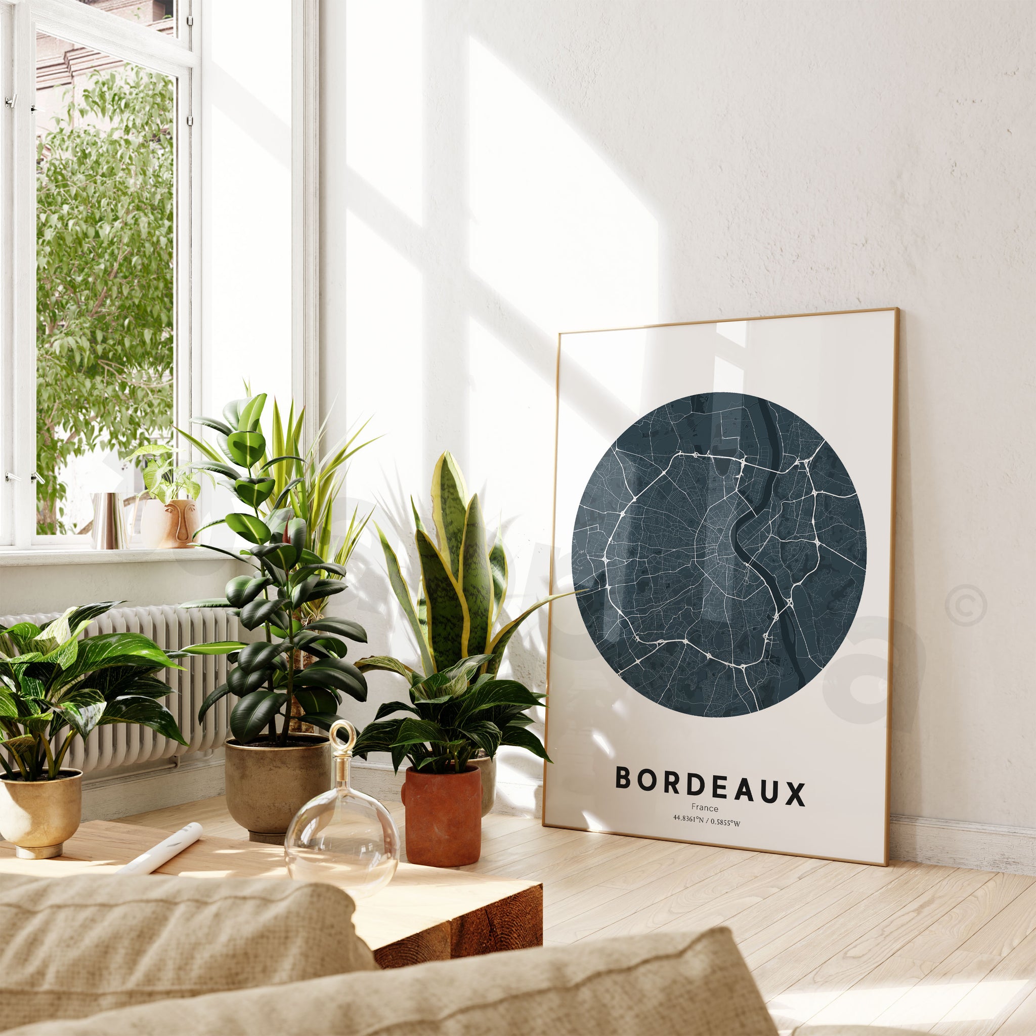 BORDEAUX Map Poster - Vintage Style City Art Print - Mappora