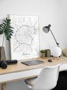 BORDEAUX Map Poster - Modern Minimalist Wall Decor - Mappora