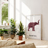 NANTES Map Poster - City Map Wall Decor in a elephant shape - Mappora